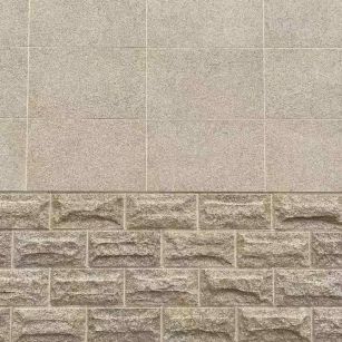 潮州 黄金麻自然面蘑菇石配荔枝面干挂