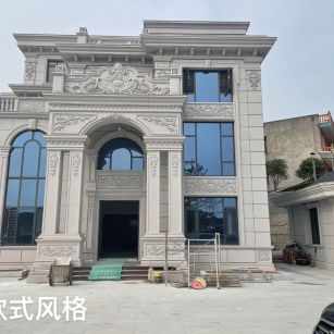 潮州 白麻花岗岩别墅外墙干挂