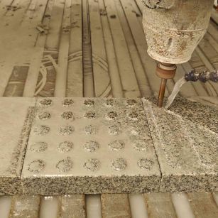 潮州 芝麻白花岗岩石材盲人石、盲道石、盲点石