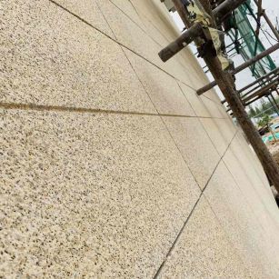 潮州 黄金麻花岗岩荔枝面外墙干挂石材效果示例