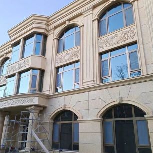 潮州 黄金麻花岗岩别墅外墙干挂