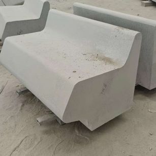 潮州 芝麻白花岗岩异形坐凳，石凳