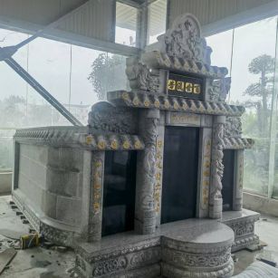 潮州 芝麻白墓碑效果展示图