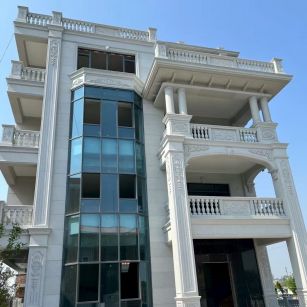 潮州 白麻花岗岩别墅外墙干挂效果展示