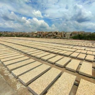 潮州 黄金麻荔枝面花岗岩石材地铺石防护中