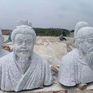 潮州 白麻花岗岩石材人物立体雕刻