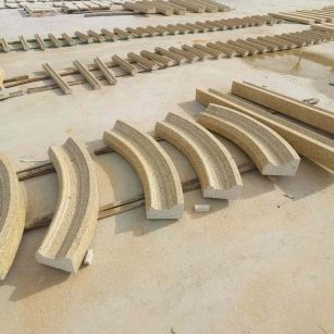 潮州 黄金麻花岗岩别墅线条