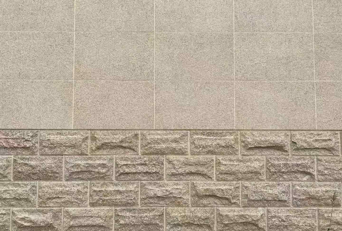 潮州 黄金麻自然面蘑菇石配荔枝面干挂