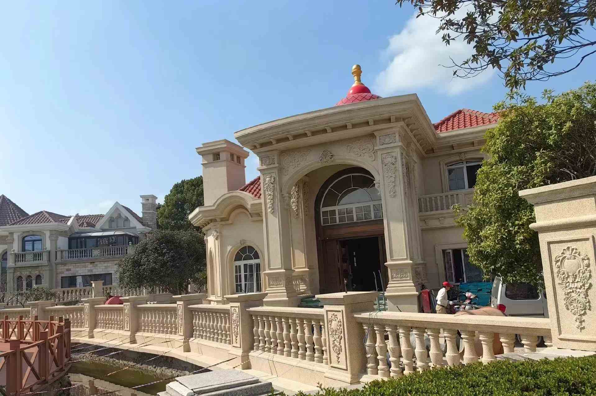 潮州 黄金麻花岗岩欧式别墅