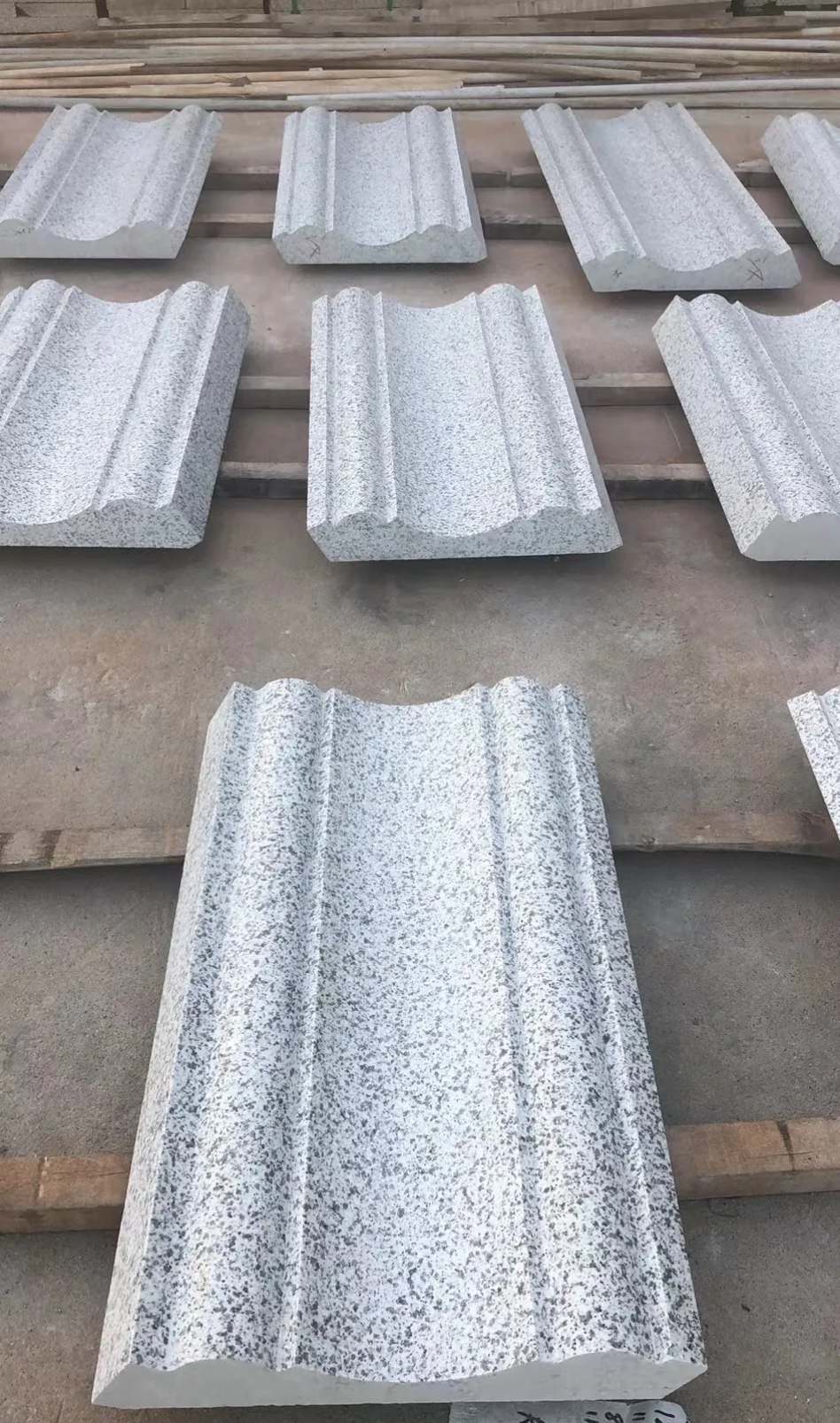 潮州 白麻花岗岩光面别墅线条