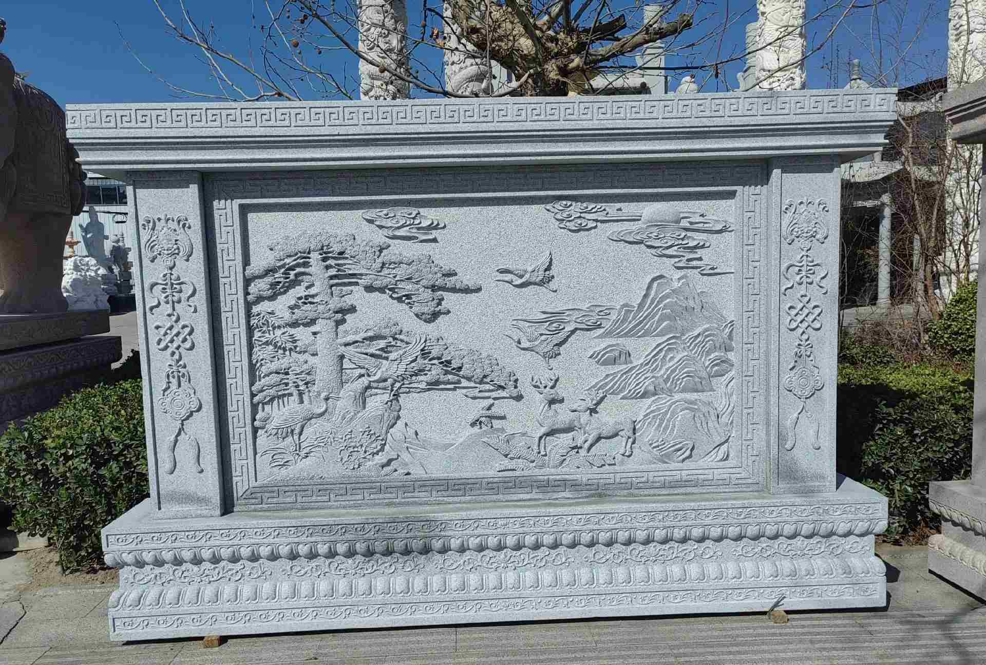 潮州 芝麻白大型照壁，屏风，影壁