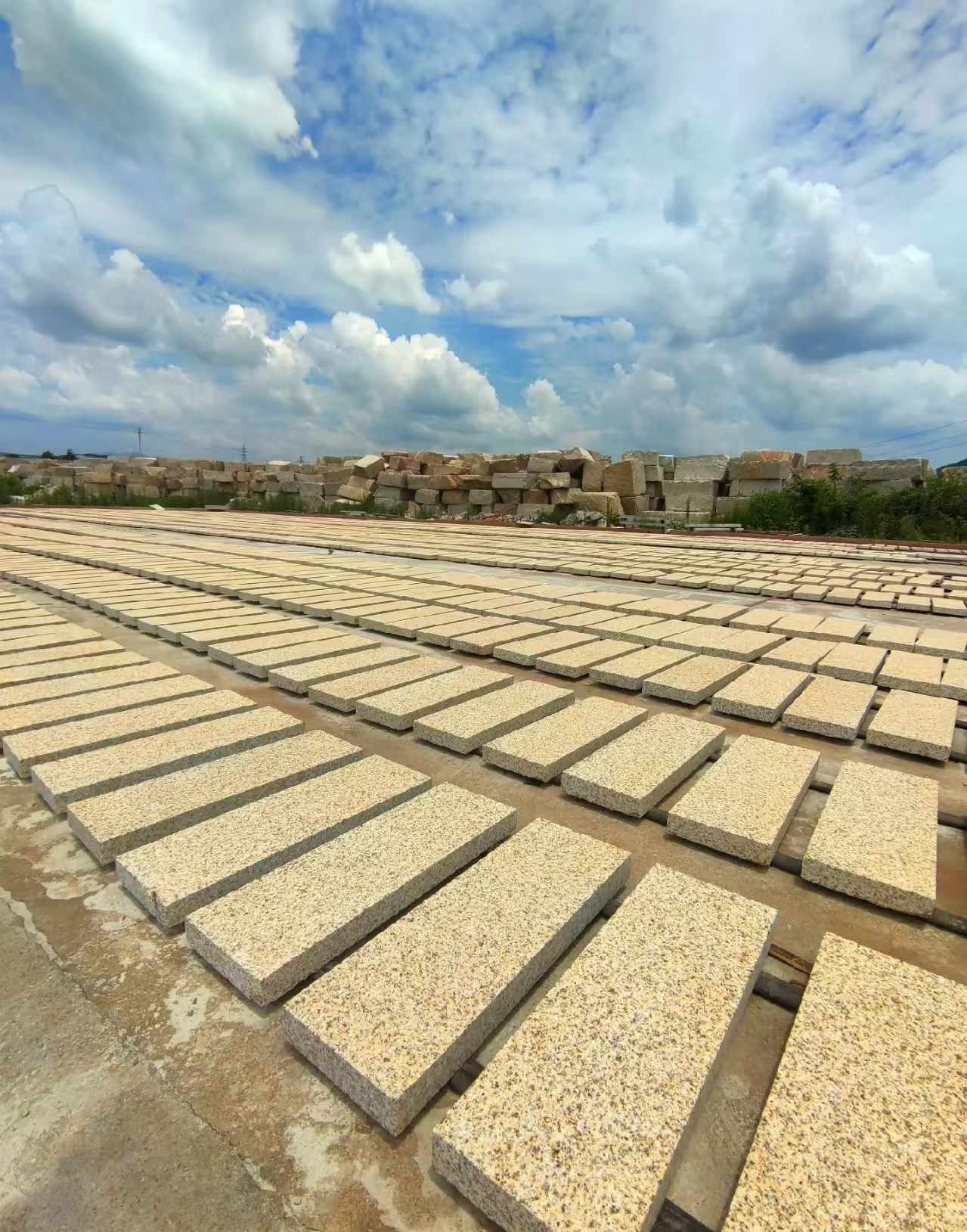 潮州 黄金麻荔枝面花岗岩石材地铺石防护中